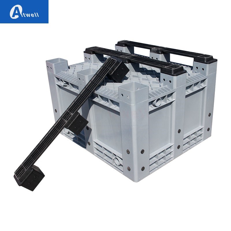 极速塑料卡板箱加厚超大s型堆高机周转物流箱箱式托盘 特大号可折