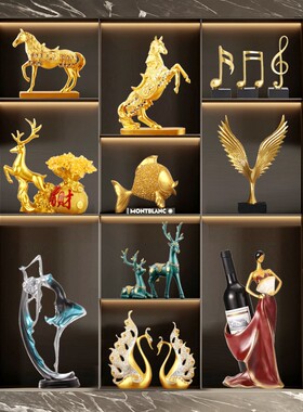 极速家居客厅电视酒柜装饰品摆件套装组合新房轻奢V高端大气上档