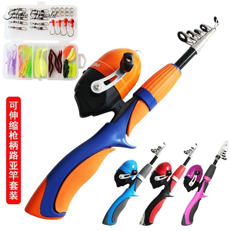 极速。新款短节钓竿儿童鱼竿路亚小物抛竿初学P者迷你海杆超细溪