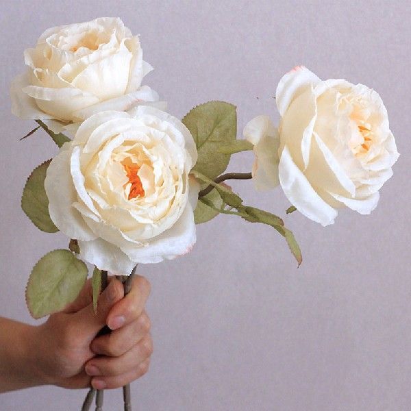 极速1pc 53cm Ajrtificial Flowers Head Silk Rose Flower For