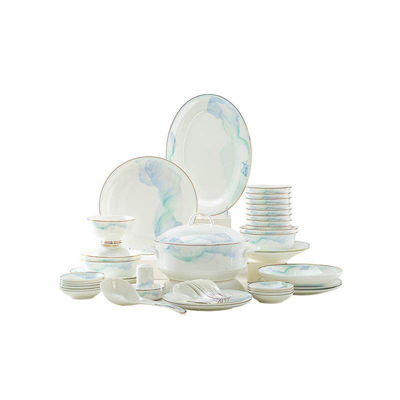 极速2023新款景德镇碗碟套装家用金边新中式创意陶瓷骨.质瓷餐具,餐饮具,碗,淘宝优惠券,粉丝福利购,淘宝优惠卷