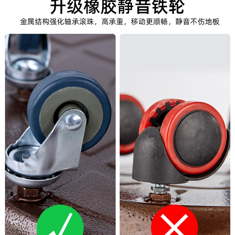 极速金属铁艺可移动花盆托盘带轮子的承重滑轮花盆底座.滚轮托盘