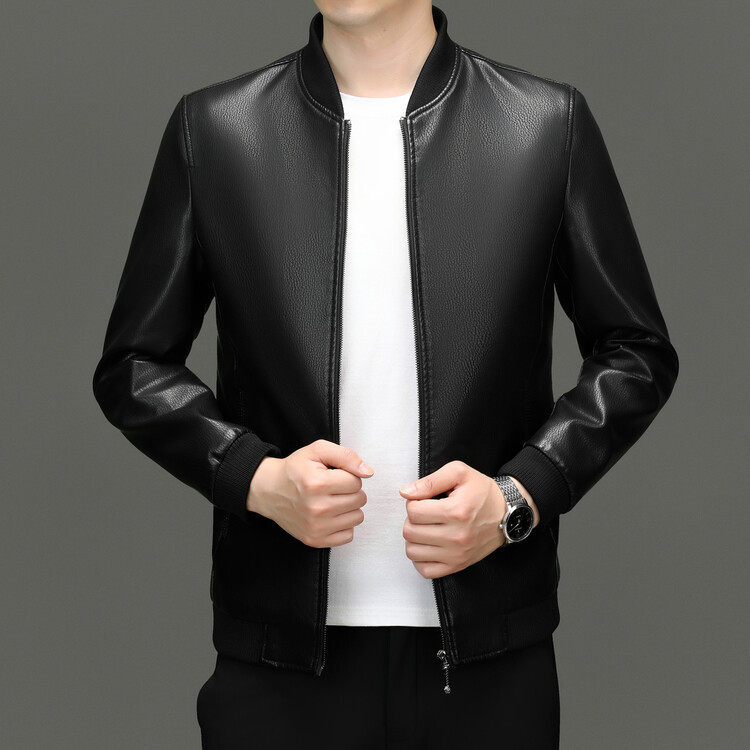 汇努特春秋新款青年PU皮衣外套韩版皮夹克男复古潮流机车服正品