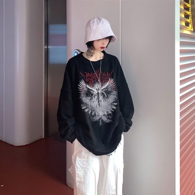 Vitage Agel Goth Ladies Hoodie Puk Huku Witer Pri