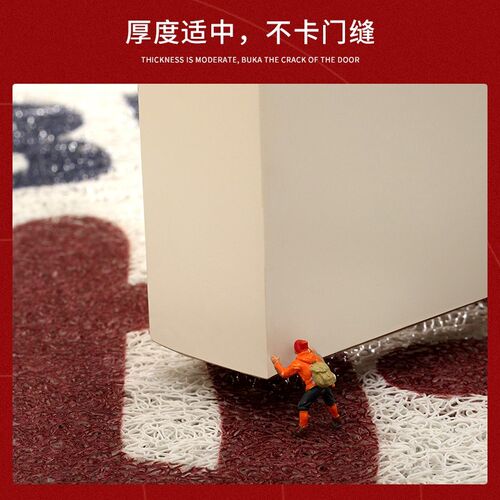 速发入户门丝圈地垫门外蹭脚垫pvc可裁剪可爱地毯入户防滑进门垫