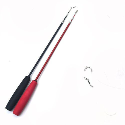 速发跨境猫玩具 1色羽毛替换头 三节钓毛毛件逗猫玩具1彩虫套