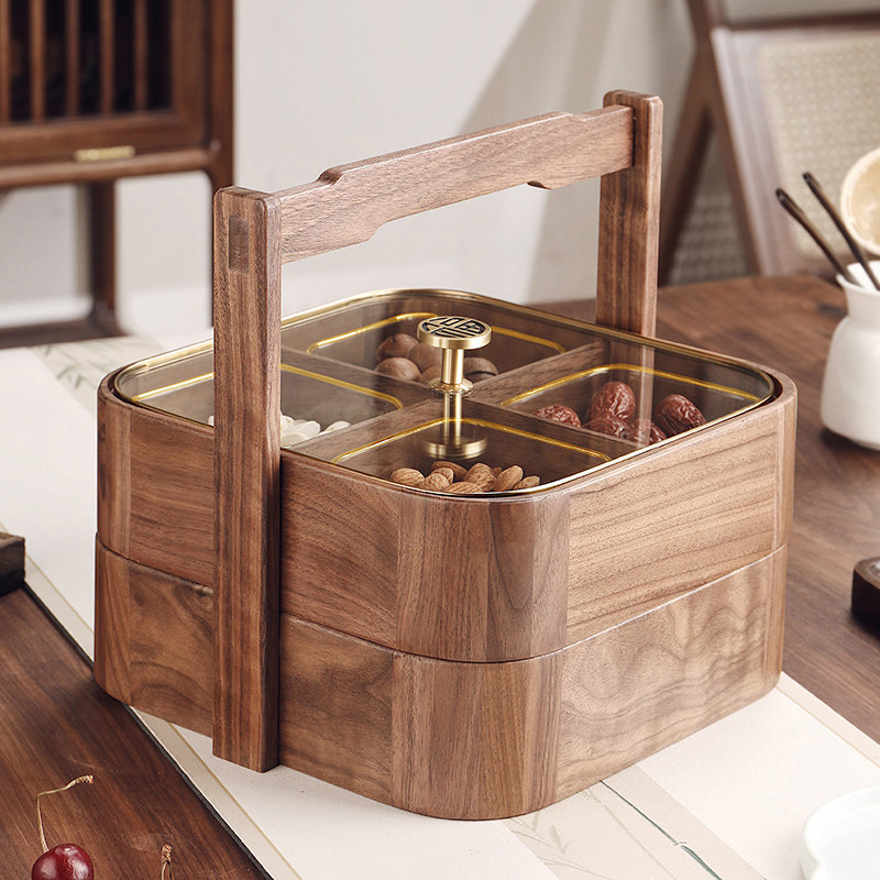 速发高档中提胡桃木式手分果多层干格盒家用客厅茶几收纳盒茶点盘,餐饮具,果盆/果盘/果篮,淘宝优惠券,粉丝福利购,淘宝优惠卷