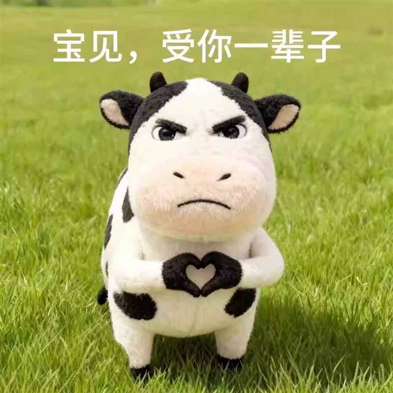 速发日本JJ哞的天抽象创意毛绒玩偶可爱奶牛创意生日礼物