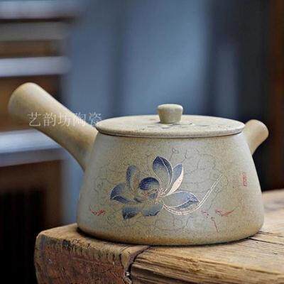 速发荷韵清香陶瓷龙茶壶古朴泡茶器家用窑变西施壶功夫茶具有过滤