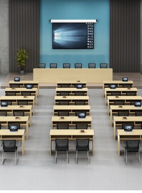 速发简政会议桌椅组合培会桌条形桌约府训议室条桌双人课桌长条桌