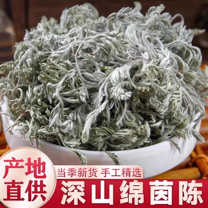 茵陈中药材新鲜野生三月绵因陈茶白蒿干货草药泡水正品官方旗舰店