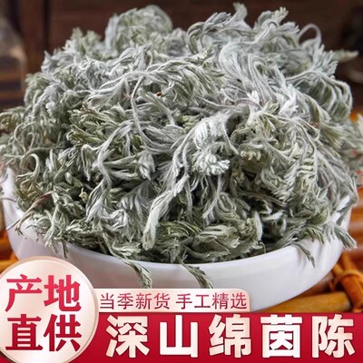 茵陈中药材新鲜野生三月绵因陈茶白蒿干货草药泡水正品官方旗舰店