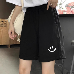 儿童美式高街卡通印花运动短裤男女童中大童夏季休闲百搭五分裤子