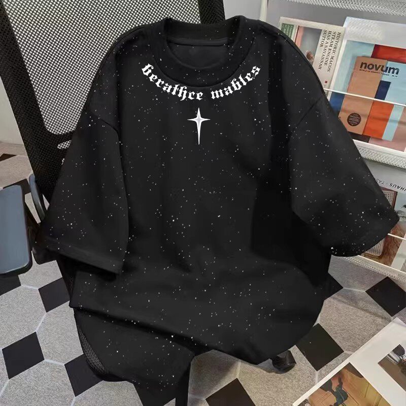 中大童满天星纯棉短袖t恤男女童图片