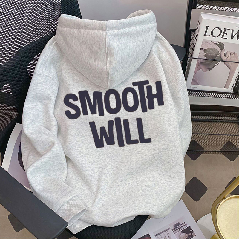 男女童美式字母印花连帽卫衣秋冬