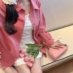 韩式 衬衫 2025薄款 宽松休闲女式 上衣 慵懒风高级感修身 显瘦防晒开衫