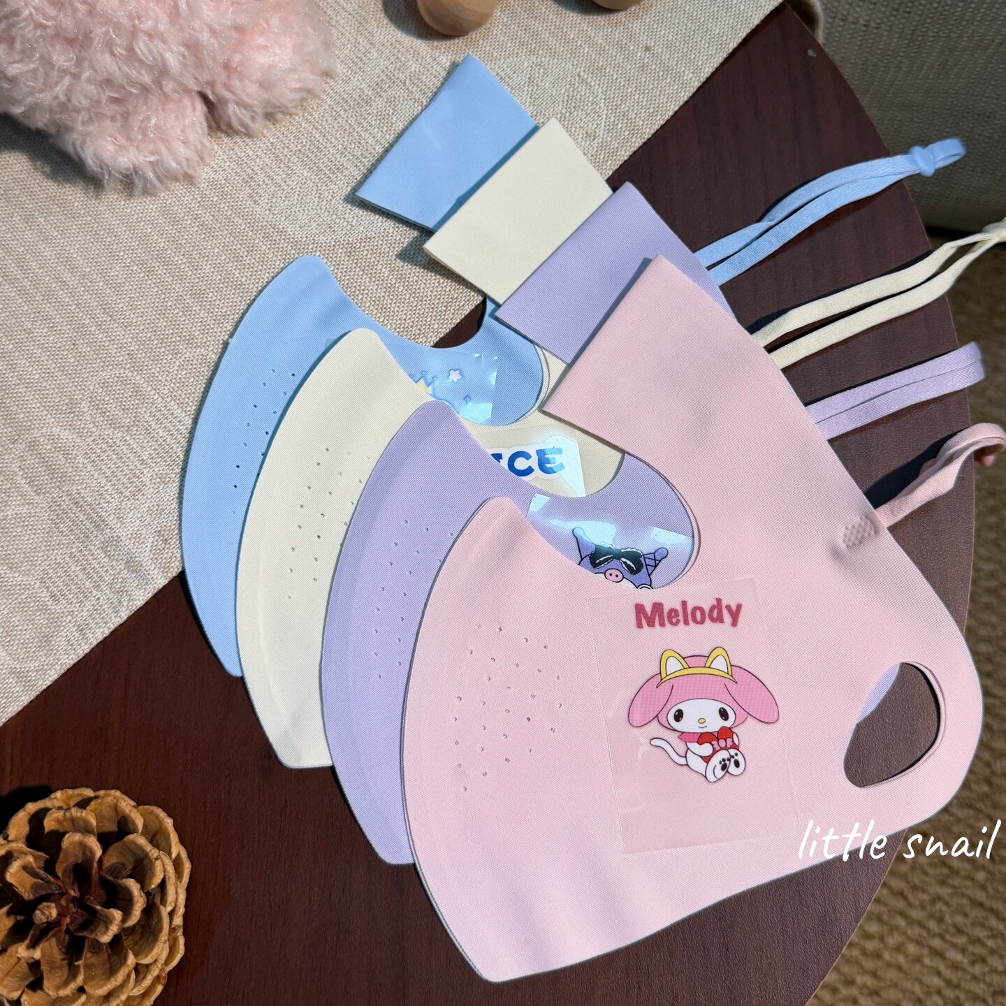 儿童夏季冰丝全脸防晒面罩