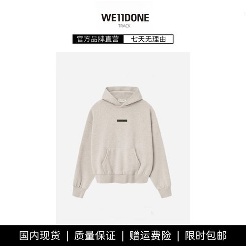 【现货】WE11DONE TRACK连帽大logo卫衣简约休闲宽松廓形外搭上衣