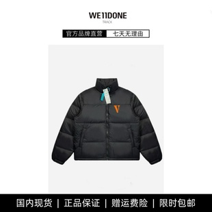 【现货】WE11DONE TRACK秋冬新款小标字母刺绣纯色羽绒服外套男