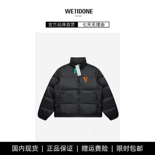 【现货】WE11DONE TRACK秋冬新款小标字母刺绣纯色羽绒服外套男