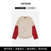 现货 WE11DONE TRACK男女情侣鹭卓同款 废土风welldone长袖 T恤