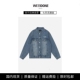 WE11DONE 现货 TRACK后背字母welldone水洗做旧牛仔夹克外套