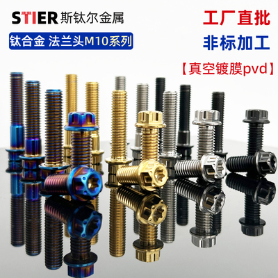 斯钛尔M10钛合金法兰头螺丝镀膜