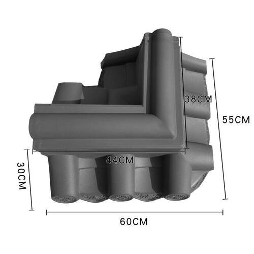 加厚围墙瓦四合院墙头树脂瓦片马头墙影壁墙帽青瓦双面仿古瓦批发