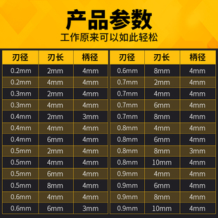 55度深沟两刃平底钨钢0.8立铣刀0.6微小径深槽0.7加工0.3 0.4 0.5