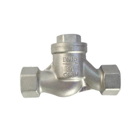 304不锈钢止回阀H11W-16P升降卧式S型丝扣单向逆止阀蒸汽高温水泵