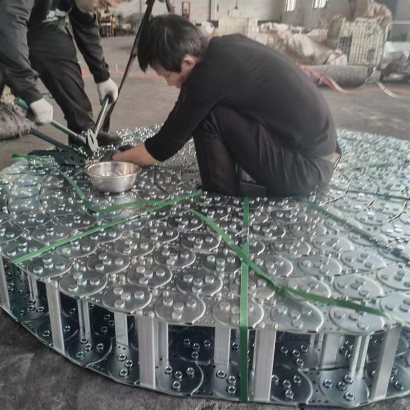 济宁钻机拖链 TL型不锈钢拖链金属坦克H链 机床桥式重载型钢铝拖