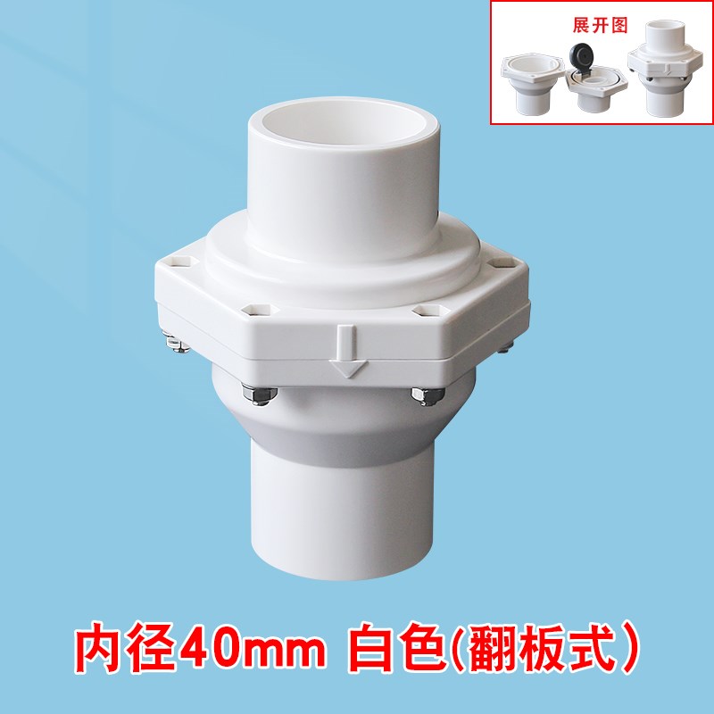 PVC止回阀上水管单向阀防虹吸阀门25逆止阀4分32 5O0 63 75 110mm