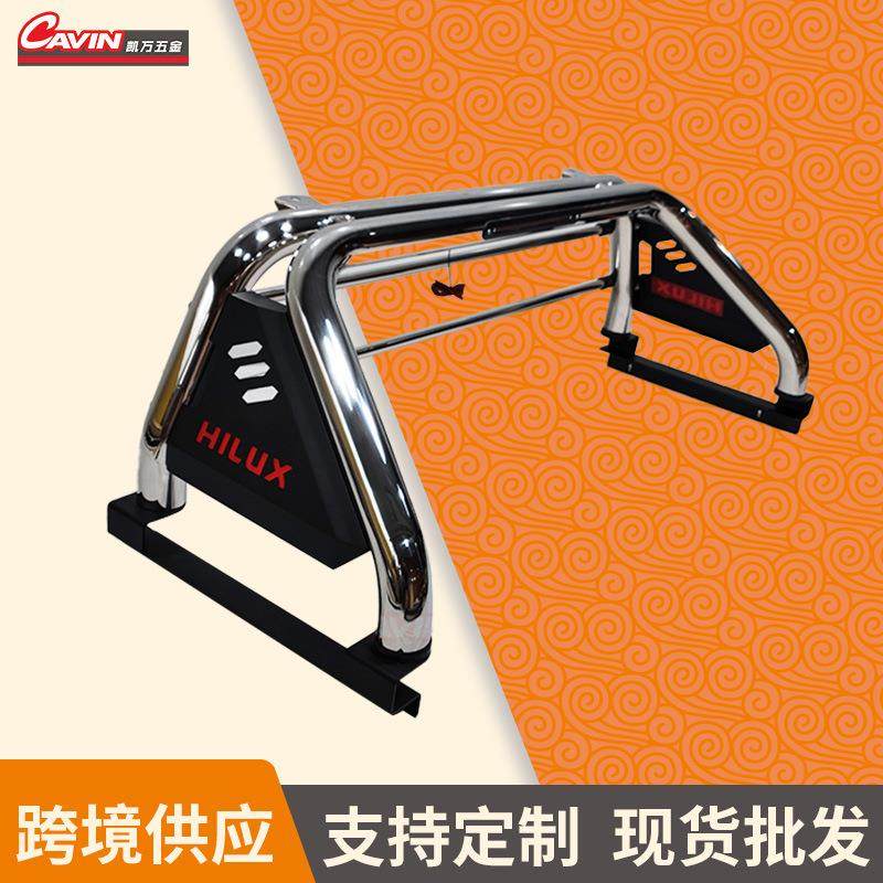 3英寸皮卡车带行李框黑色款不锈钢防滚架防翻架改装配件龙门架