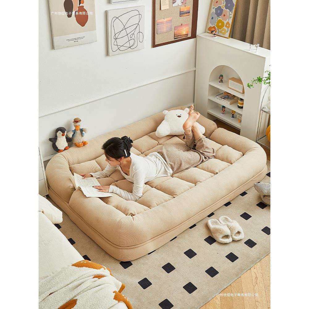 懒人沙发单人可躺可睡卧室小沙发床边榻榻米人类狗窝双人靠背一体