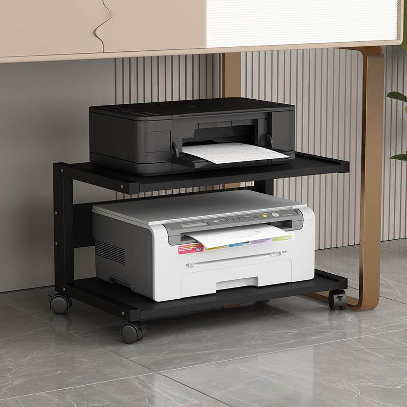 7K桌下打印机置物架文件收纳架复印扫描一体机架收银台加深主机托