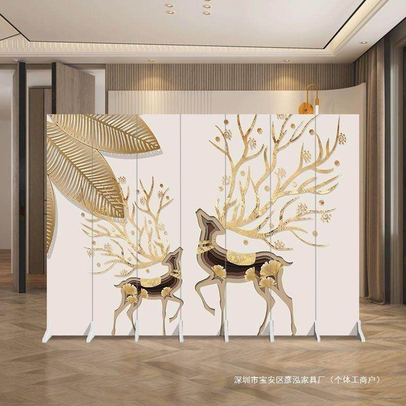 现代北欧屏风隔断客厅遮挡可移动折叠办公室家用卧室简约屏风