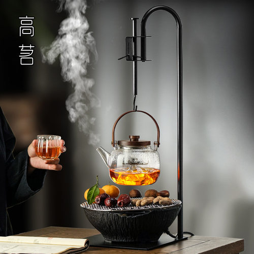 室内中式电陶炉煮茶器2025新款围炉煮茶家用自在钩悬挂煮茶壶茶具