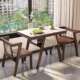 中式 实木阳台桌椅组合新款 家庭客厅书房实木带椅休闲桌多用桌茶桌
