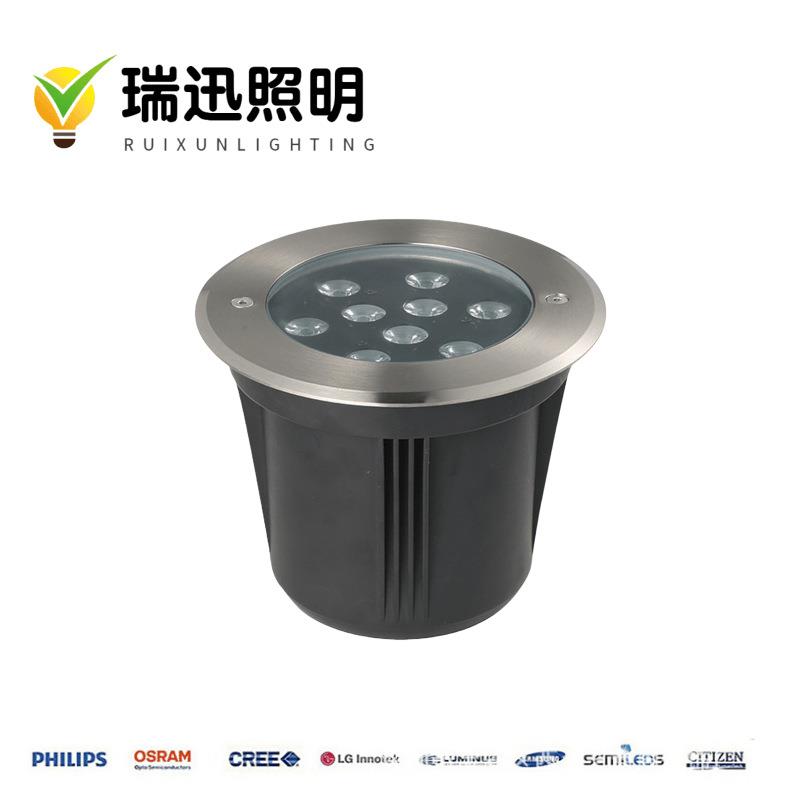 3W6W9W12W15W18W24W36W防水LED全不锈钢地埋灯圆形水下埋地灯