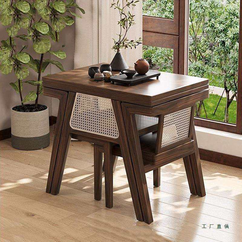 北欧家用实木阳台小茶桌休闲藤编一桌二椅组合设计师洽谈喝茶桌子,收纳整理,烫衣板及配件,淘宝优惠券,粉丝福利购,淘宝优惠卷