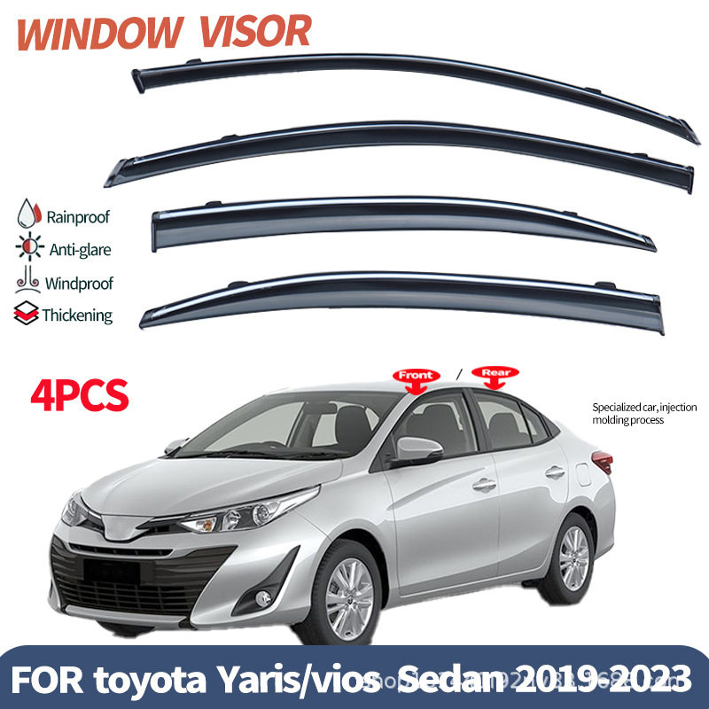 跨境适用于丰田Yaris Ativ Sedan海外 2019-2023晴雨挡车窗防雨眉