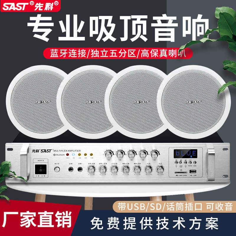 SA-1 吸顶喇叭套装定压功放背景音乐吊顶音响天花吸顶式音箱