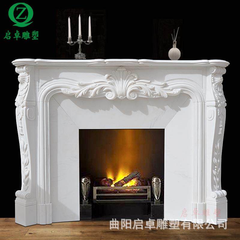 大理石法式壁炉汉白玉欧式简约雕花电视柜壁炉架,收纳整理,烫衣板及配件,淘宝优惠券,粉丝福利购,淘宝优惠卷