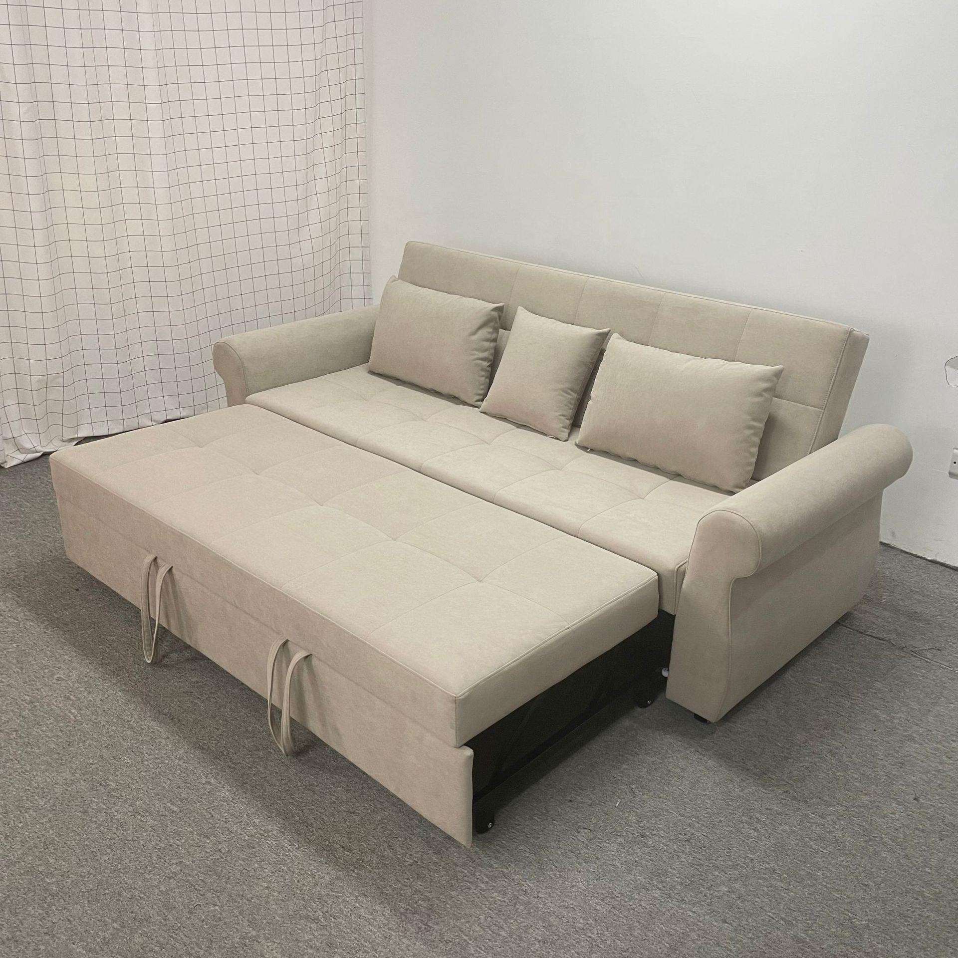 折叠沙发床坐卧两用客厅小户型懒人沙发多功能乳胶布艺午休沙发床