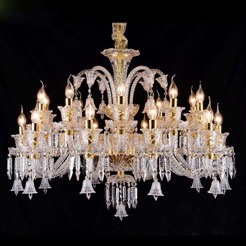 欧式客厅水晶灯简约餐厅卧室灯2024新款奢华大气别墅复式楼梯吊灯