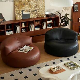 懒人沙发阳台可躺可睡榻榻米坐垫小户型卧室黑色网红单人沙发椅子