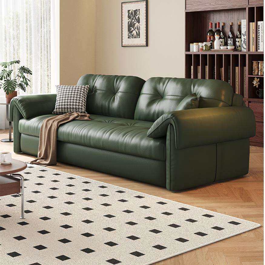 复古绿色猫抓皮可折叠沙发床一体两用小户型客厅新型多功能伸缩床