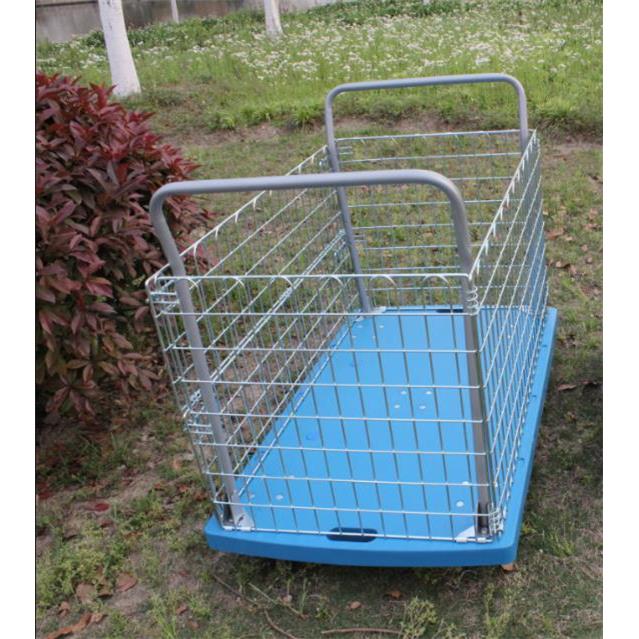 推车拉货手推车平板车折叠仓储笼车铁网物流车承重1000斤127*76