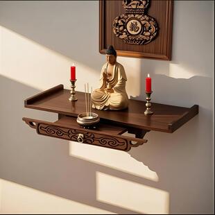 佛龛壁挂式神龛供奉台财神爷墙上支架家用神位桌台关公供桌香案台