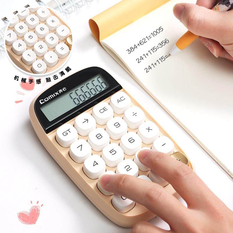奇心计算器果冻豆女神迷你机械键按钮办公室金融台式电脑